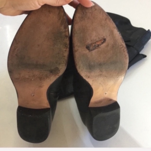 Corso Como | soft black leather knee high riding boots - Picture 5 of 8